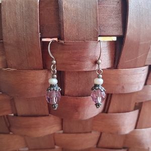 Purple dangle earrings